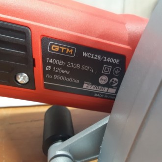 
Штроборез GTM WC125/1400E - инструмент для проделывания в стенах, потолках и по. . фото 7