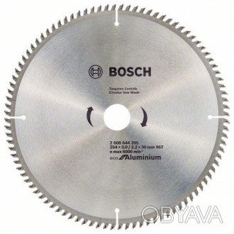 Пильный диск Bosch Eco for Aluminium предназначен для чистого реза дерева, пласт. . фото 1