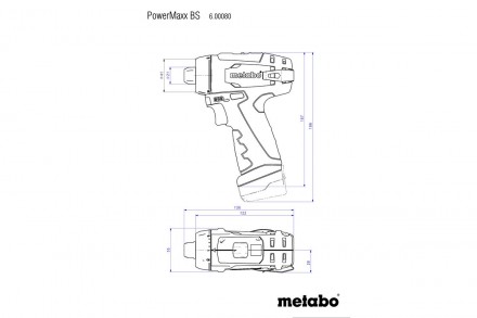 Аккумуляторный шуруповерт Metabo PowerMaxx BS Basic, LC 12 это еще одна комплект. . фото 7