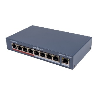 Керований комутатор мережевий GV-018-AI-8+1PG має 8 портів 10/100 Mbit з підтрим. . фото 2
