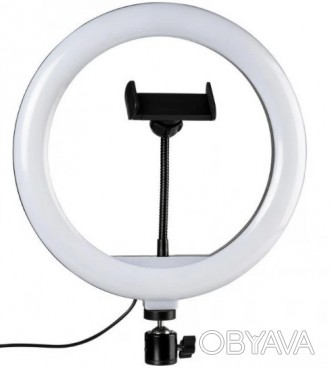 Кольцевая LED лампа QX260 26 см 15 W с держателем для телефона селфи кольцо для . . фото 1