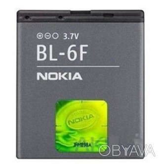 Акумулятор Nokia BL-6F(ORIGINAL 1200 mAh) 
Напруга: 3.7В 
Емність:1200 мА
Колір:. . фото 1