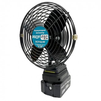 
Описание
 
Аккумуляторный вентилятор PROFI-TEC DCF102-PP имеет возможность испо. . фото 2