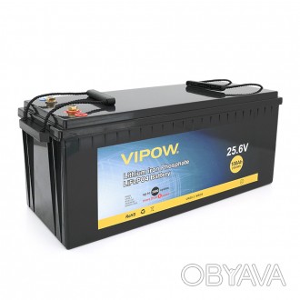 Акумуляторна батарея Vipow LiFePO4 являє собою високоякісний пристрій із вбудова. . фото 1