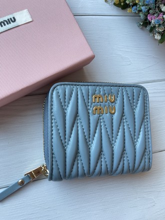 Маленький гаманець голубого кольору, дуже стильний та якісний. Натуральна шкіра,. . фото 3