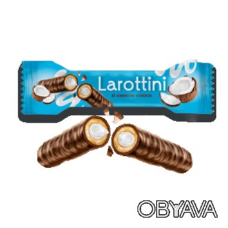 Конфеты Larotini со вкусом кокосаШоколадные конфеты в индивидуальных упаковках с. . фото 1