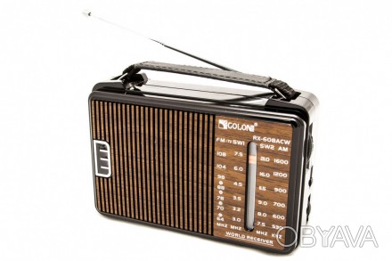 Радиоприемник аккумуляторный FM радио колонка GOLON RX-608 (FM/AM/SW)
Всеволново. . фото 1