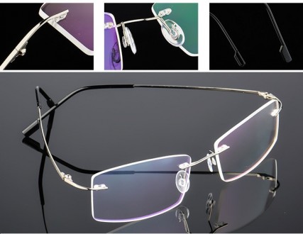
Оправа безободковая Titanium fracture
	
	
	
	
 Безободковые очки – это оригинал. . фото 8