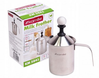 Спінювач молока Kamille призначений для збивання пишної піни для кави, какао або. . фото 2