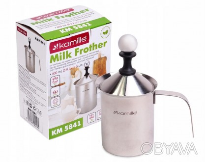 Спінювач молока Kamille призначений для збивання пишної піни для кави, какао або. . фото 1