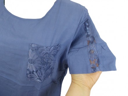 Блуза женская летняя штапель
На рукавах и кармане на груди кружевные вставки
Тка. . фото 3