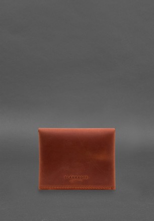 Шкіряний гаманець mini 3.0 (кард-кейс) світло-коричневий Crazy Horse має лаконіч. . фото 6