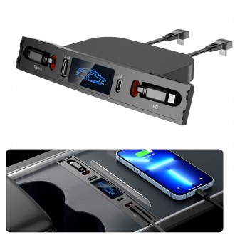 USB док-станция для центральной консоли в Tesla (Model 3/Y выпуска 2021-2022)
 Д. . фото 2