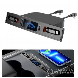 USB док-станция для центральной консоли в Tesla (Model 3/Y выпуска 2021-2022)
 Д. . фото 1