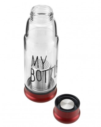  My Bottle стеклянная бутылка c заварником 420 мл – это стильная стеклянная буты. . фото 6
