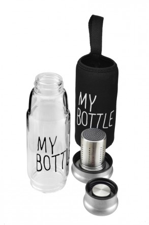  My Bottle стеклянная бутылка c заварником 420 мл – это стильная стеклянная буты. . фото 5