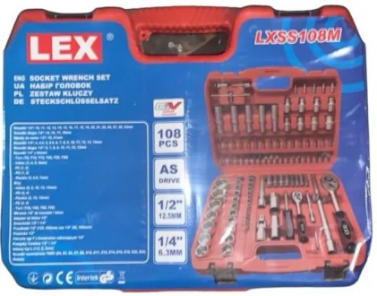 ОПИСАНИЕ
 
Набор инструментов Lex LXSS108M 108 единиц
Набор ключей LEX ¼", ½" ру. . фото 2
