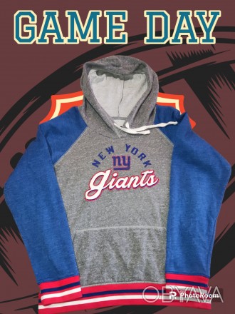 Спортивная кофта, худи с капюшоном New Era NFL New York Giants, 67%-cotton, разм. . фото 1