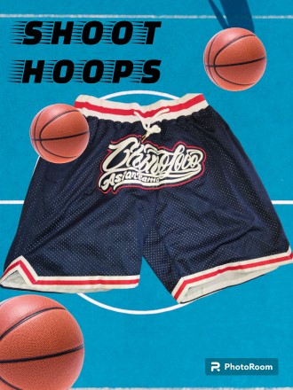 Баскетбольные шорты NCAA Horth Carolina, размер-S, длина-48см, пояс 33-40см, два. . фото 2