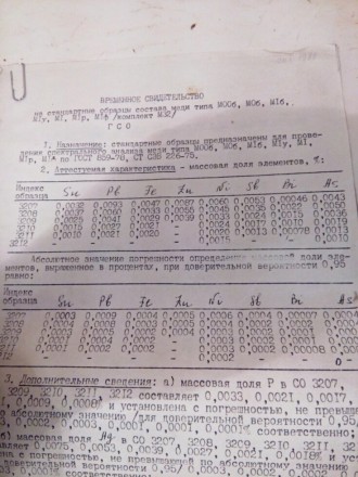 СТАНДАРТНЫЕ ОБРАЗЦЫ  ДЛЯ СПЕКТРАЛЬНОГО АНАЛИЗАКомплект М32 (3207,3208,3209,3210,. . фото 9