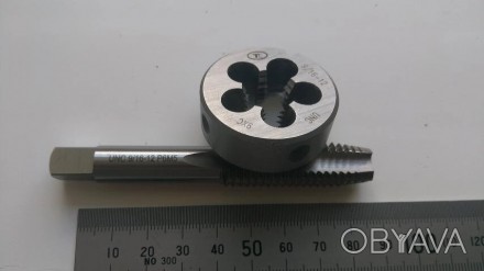 Метчик и плашка UNC 9/16" (12 ниток)Unified Thread Standard) — дюймовая цилиндри. . фото 1