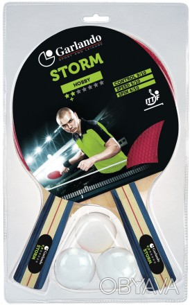 Набір для настільного тенісу Garlando Storm (2C4-5) серії Hobby складається з дв. . фото 1