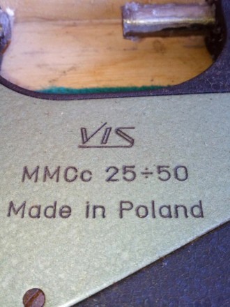 Микрометр рычажный, VIS Польша (аналог МР 25-50 ГОСТ 4381-87) (Возможна калибров. . фото 5