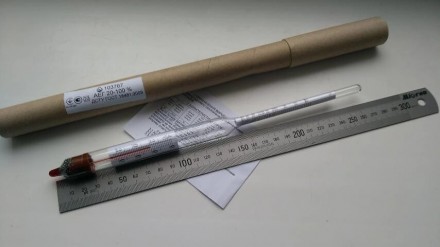 Ареометр-гидрометр с термометром применяется для определения концентрации этилен. . фото 2