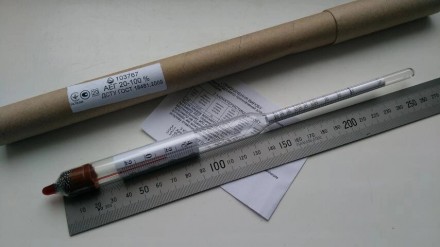 Ареометр-гидрометр с термометром применяется для определения концентрации этилен. . фото 7