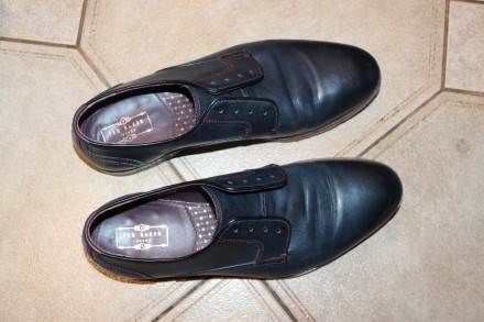 Оригинал. Высококачественные стильные кожаные брендовые туфли Ted Baker. Снаружи. . фото 7