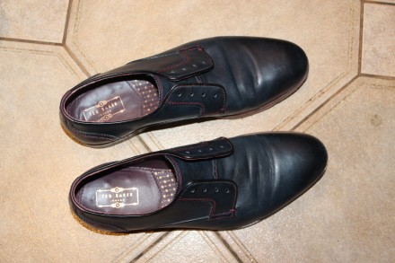Оригинал. Высококачественные стильные кожаные брендовые туфли Ted Baker. Снаружи. . фото 6