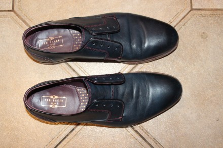 Оригинал. Высококачественные стильные кожаные брендовые туфли Ted Baker. Снаружи. . фото 8