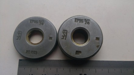 Калибр кольца трубная резьба G1/4 комплект Пр/НеТрубная цилиндрическая резьба 55. . фото 5