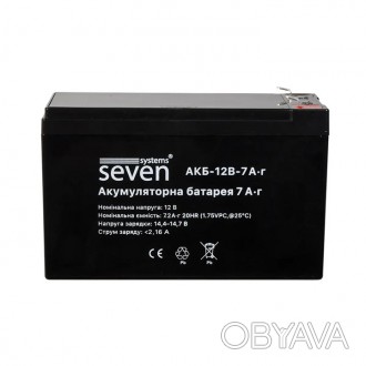
Особенности аккумуляторной батареи (АКБ) SEVEN 12В/7Ач: Аккумуляторная батарея . . фото 1