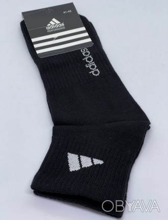 
Шкарпетки чоловічі спортивні середні з принтом "Adidas" . Зручні, повітропроник. . фото 1