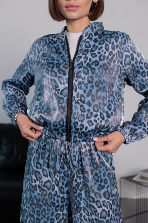 
Какой хороший леопард. Шикарный костюм с деликатным блеском 
мод.556 
ткань: ко. . фото 6