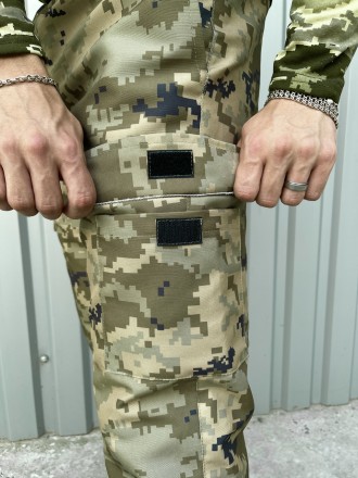 Чоловічі тактичні штани зсу літні, військові штани карго з кишенями та з манжета. . фото 8