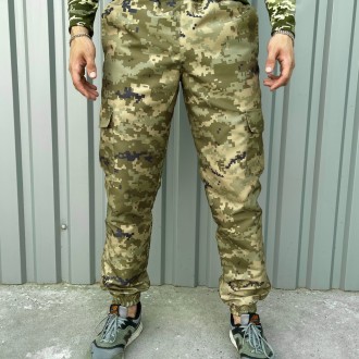 Чоловічі тактичні штани зсу літні, військові штани карго з кишенями та з манжета. . фото 2
