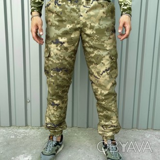 Тактические брюки зсу летние, военные штаны карго с карманами и с манжетами арме