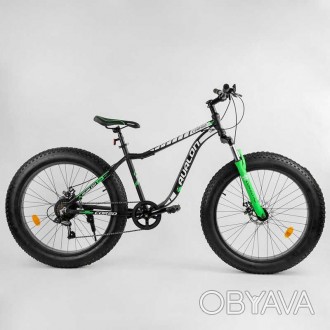 Велосипед Спортивний CORSO «Avalon» 26"" дюймів 95583 (1) ФЕТБАЙК, рама алюмініє. . фото 1