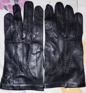 Кожаные, демисезонные перчатки без подкладки Austin Reed, размер-8.5, ширина-10с. . фото 7