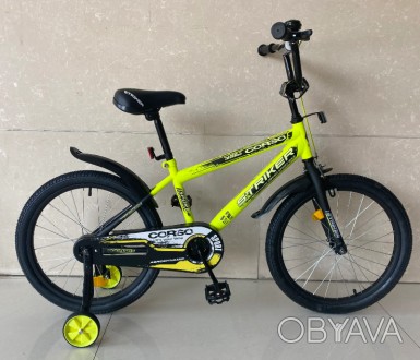 Велосипед 16 "дюймів 2-х колісний" CORSO "EX 16206 ручне гальмо, дзвіносок,доп.к. . фото 1