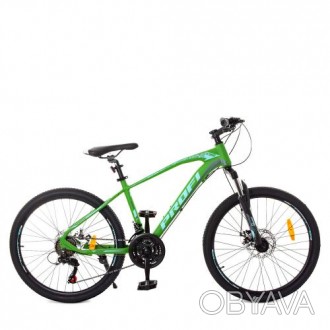 Велосипед 24 д. G24VELOCITY A24.1 (1шт)алюм.рама 15",SHIMANO 21SP,алюм.DB,зелено. . фото 1