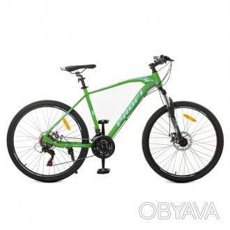 Велосипед 26 д.G26VELOCITY A26.1 (1шт)алюм.рама 19",SHIMANO 21SP,алюм.DB,зелено-. . фото 1