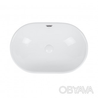 Раковина Qtap Leo QT11114028W виготовлена ​​із якісної кераміки білого кольору о. . фото 1
