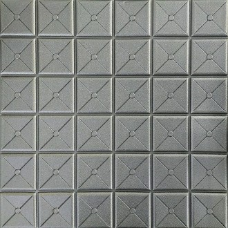 Самоклеящаяся декоративная 3D панель квадрат серебро 700x700x8мм
Декоративные 3D. . фото 2