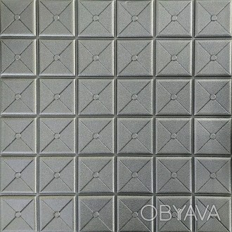 Самоклеящаяся декоративная 3D панель квадрат серебро 700x700x8мм
Декоративные 3D. . фото 1