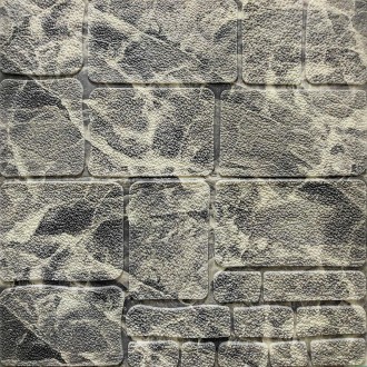 Самоклеящаяся декоративная 3D панель камень черно-белый мрамор 700х700х7мм
Декор. . фото 2