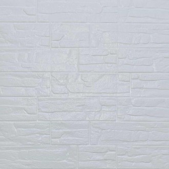 Самоклеящаяся декоративная 3D панель камень Белый рваный кирпич 700х770х5мм
Деко. . фото 2