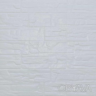 Самоклеящаяся декоративная 3D панель камень Белый рваный кирпич 700х770х5мм
Деко. . фото 1